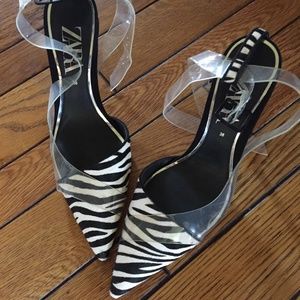 ZARA zebra print pumps